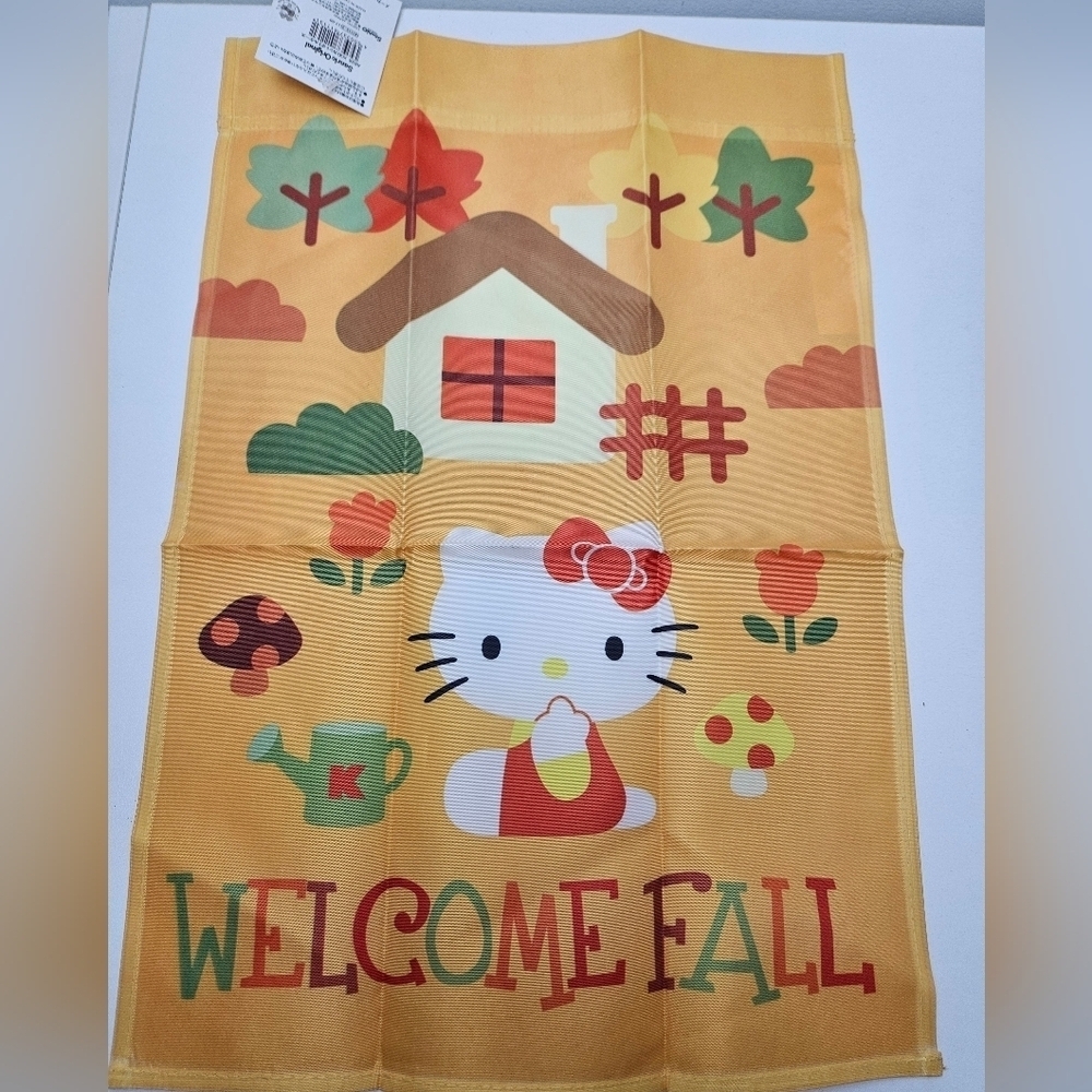 Hello kitty garden flag decoration